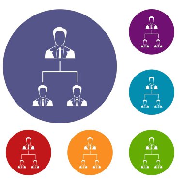 Şirket yapısı Icons set