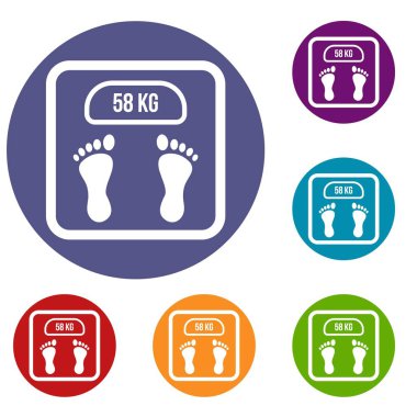 Ağırlık ölçek Icons set