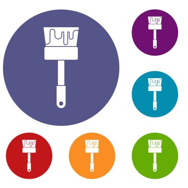 Boya fırça Icons set