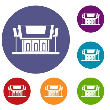 Tayland tapınak Icons set