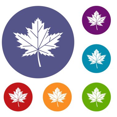 Akçaağaç yaprağı Icons set