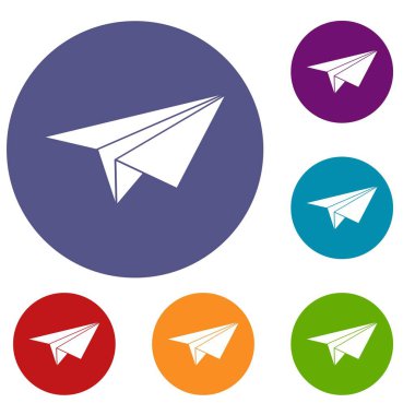 Kağıt Uçak Icons set