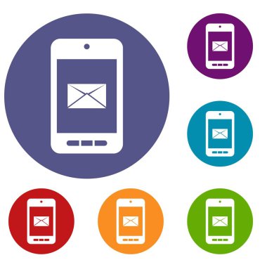 E-posta simgesi ekran simgeleri ile Smartphone