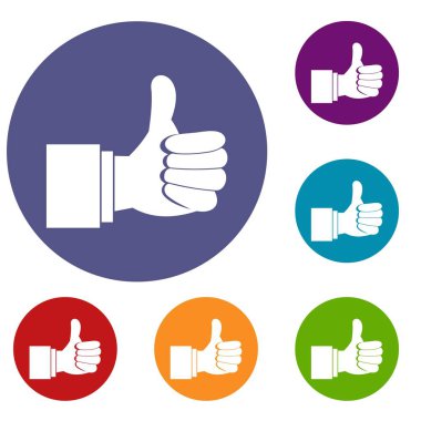 Hareket simgeleri kümesini başparmak