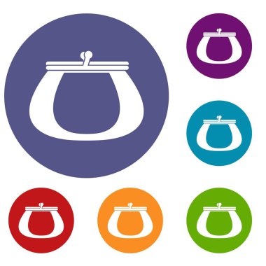 Retro çanta Icons set