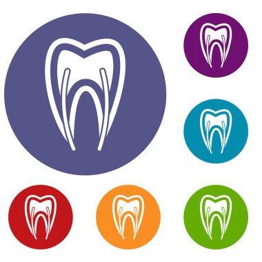 Kesit Icons set diş