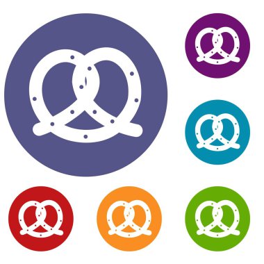 Tuzlu kraker Icons set