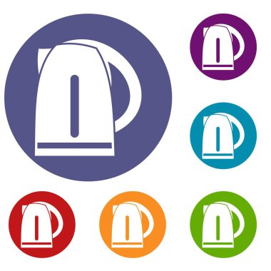 Elektrikli su ısıtıcısı Icons set