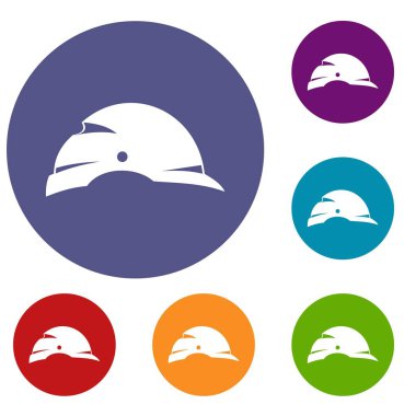 İnşaat kask Icons set