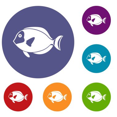 Cerrah balık Icons set