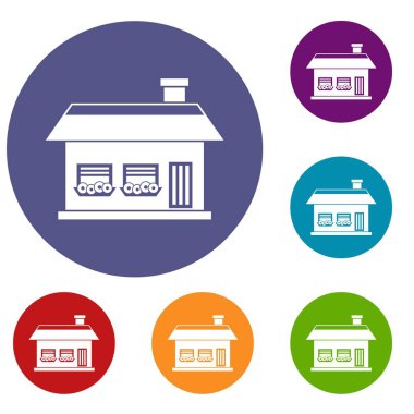 Tek katlı ev iki windows simgeleri ile ayarla