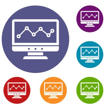 Bilgisayar ekranı simgeler kümesi içinde grafik