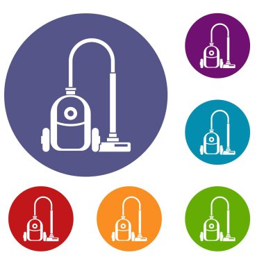 Elektrikli süpürge Icons set