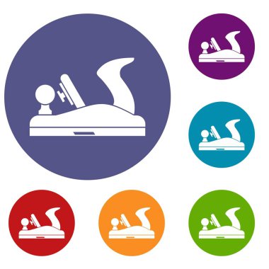 Jack uçak Icons set