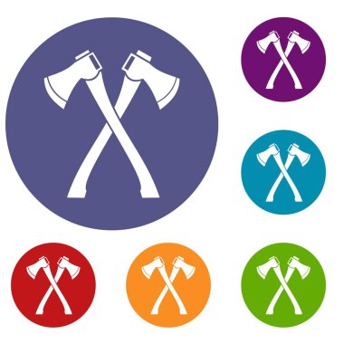 İki çapraz eksen Icons set