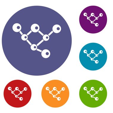 Molekül yapısı Icons set