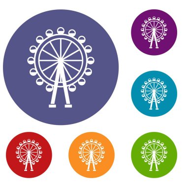 Dönme dolap Icons set