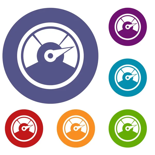 Speedometer icons set — Stock Vector