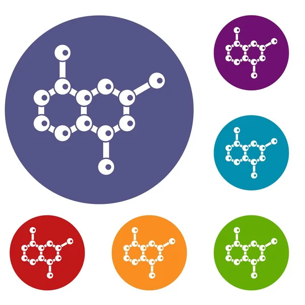 Molekül-Symbole gesetzt — Stockvektor