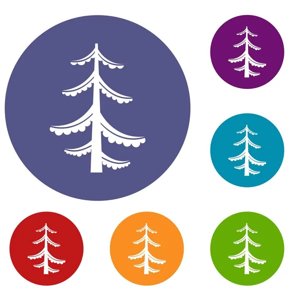 Pine icons set — Stockvector