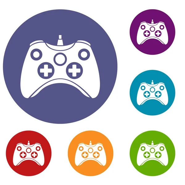 Conjunto de iconos de controlador de videojuego — Vector de stock