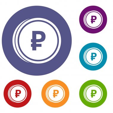 Para Rublesi Icons set