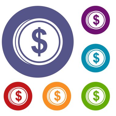 Para Doları Icons set