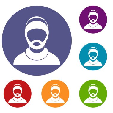Sakallı adam avatar Icons set