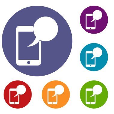 Konuşma balonu telefon simgeleri ayarla