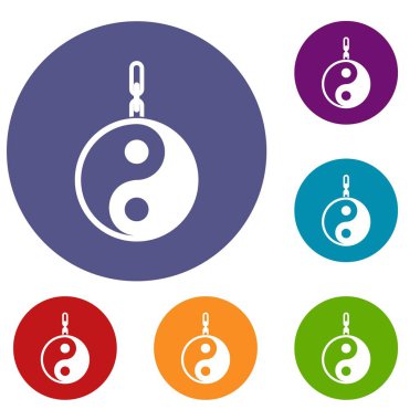 İşareti yin yang Icons set