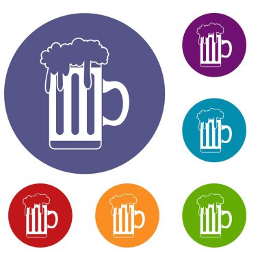 Kupa bira Icons set ile