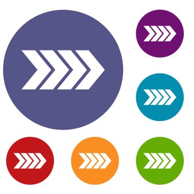 Çizgili Ok Icons set