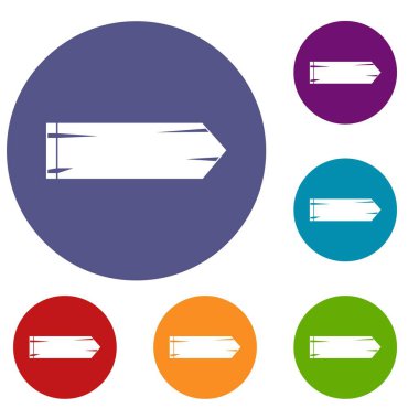 Kalın ok Icons set
