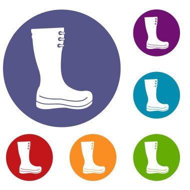 Icons set lastik çizmeler