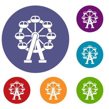 Dönme dolap Icons set
