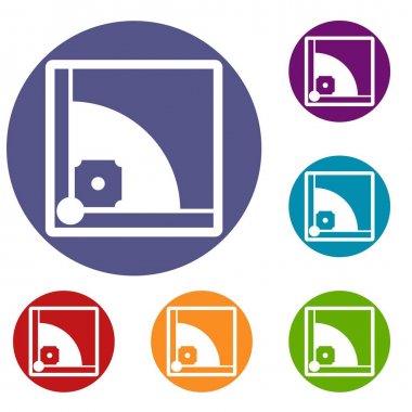 Beyzbol alan Icons set