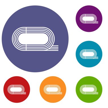 Atletizm Stadyumu Icons set