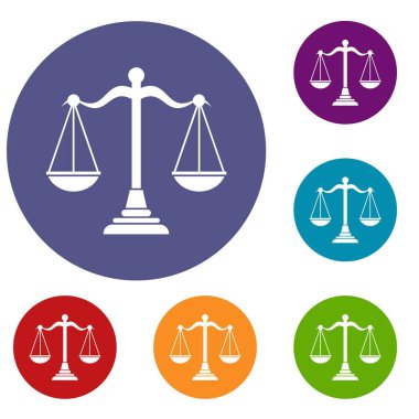 Denge ölçek Icons set
