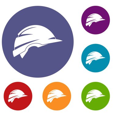İnşaat kask Icons set