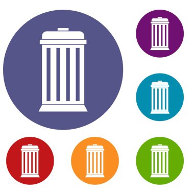 çöp kutusu simge seti