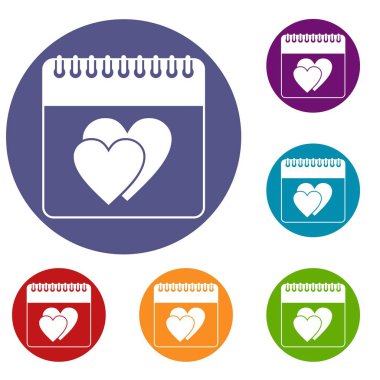 Takvim ikonlar tarihi gün düğün ayarla