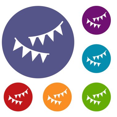 Tatil Icons set bayraklar