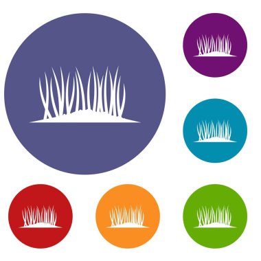 Zemin simgeler sette çimen