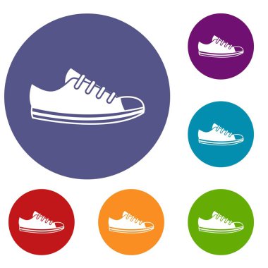Tuval sneaker Icons set
