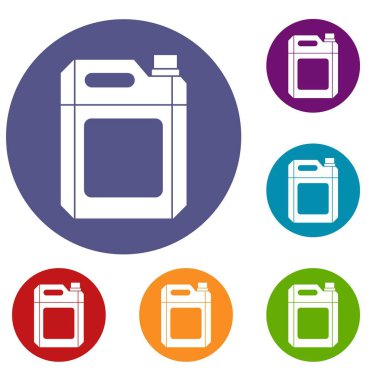 Plastik jerry can Icons set