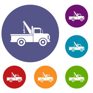 Kamyon simgeler çekme araba ayarla