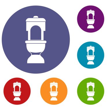 Tuvalet kase Icons set