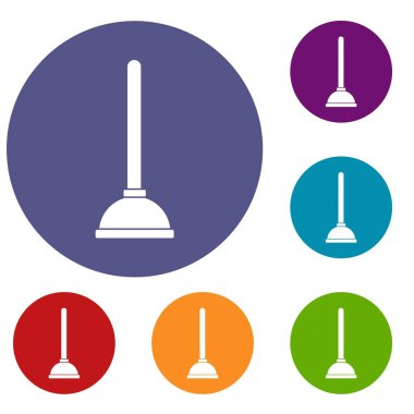 Tuvalet lavabo pompası Icons set