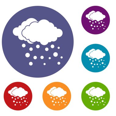 Bulut ve kar Icons set