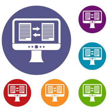 Tercüman app bilgisayar simgeleri ekranda ayarla